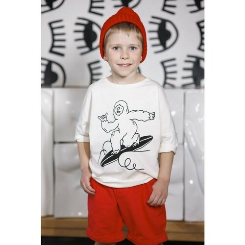Лонгслив Ko-ko-ko, размер 8-9 лет, белый