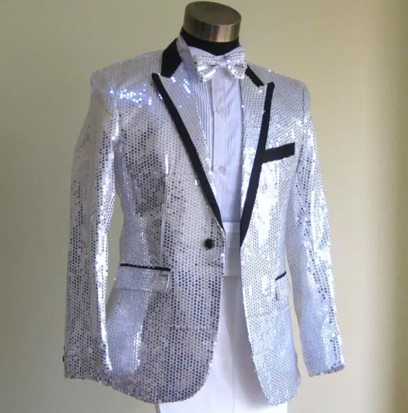Блестящий серебристый Блейзер, мужское официальное платье, новейший дизайн пальто, брюки, Мужской Блейзер, мужские свадебные костюмы для св...