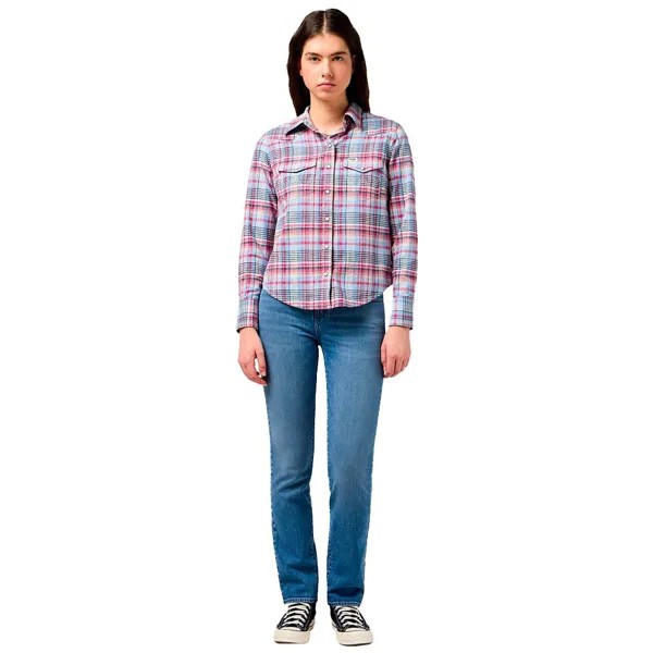 Рубашка с длинным рукавом Wrangler 112350328 Western, фиолетовый