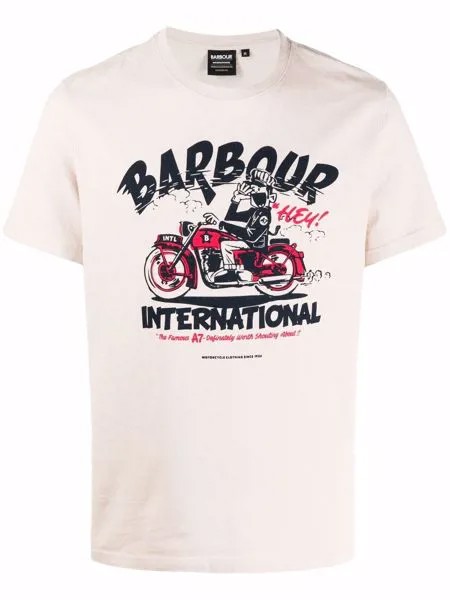 Barbour футболка с графичным принтом
