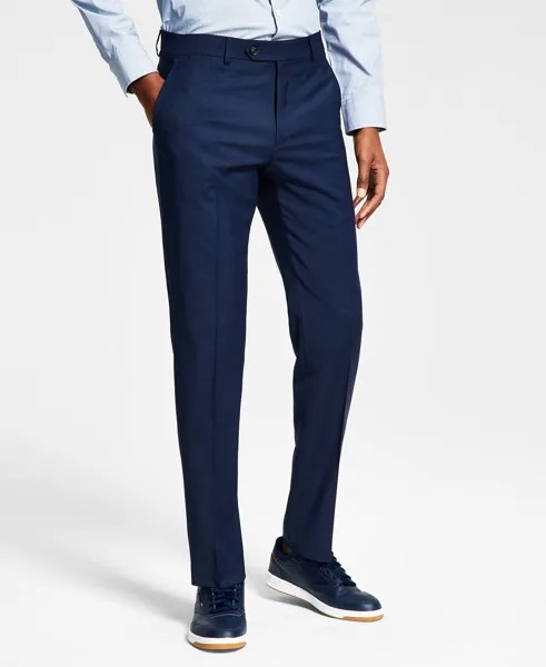 Мужские брюки современного кроя TH Flex из эластичной шерсти Tommy Hilfiger, синий