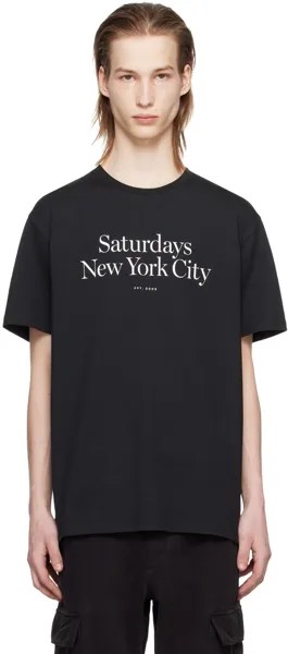 Черная футболка Миллера Saturdays Nyc