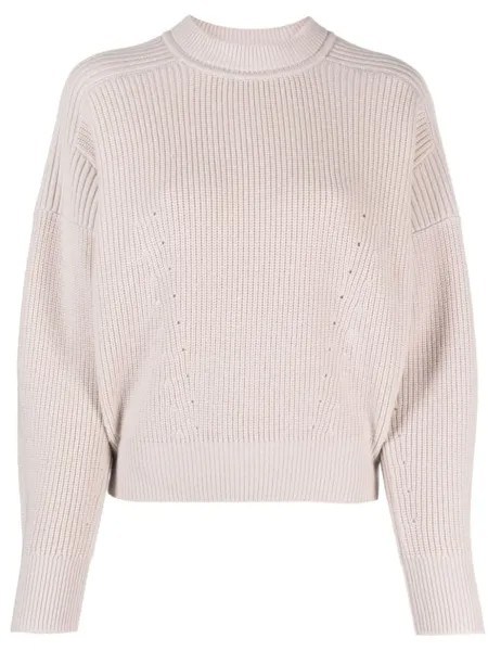 Marant Étoile шерстяной джемпер с круглым вырезом, нейтральный цвет