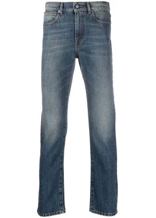 MCQ джинсы прямого кроя с эффектом потертости