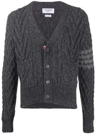 Thom Browne кардиган Aran с полосками 4-Bar