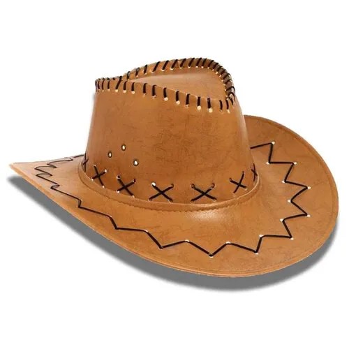 Ковбойская шляпа (кожа) светоло-коричневая