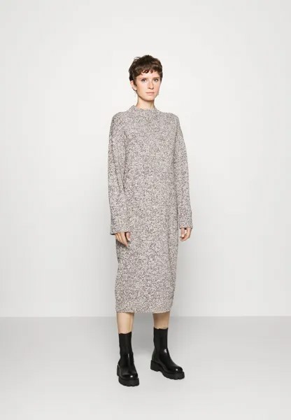 Трикотажное платье SLFRIBA LONG DRESS Selected Femme, ява/снежно-белый