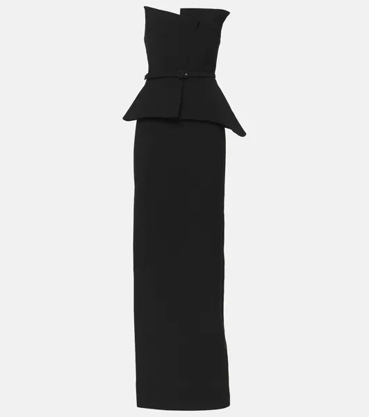 Корсетное платье из крепа Roland Mouret, черный