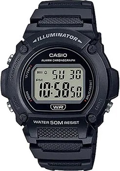 Японские наручные  мужские часы Casio W-219H-1AVEF. Коллекция Digital