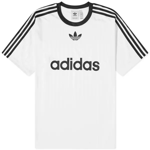 Футболка Adidas Adicolor Poly, белый/черный