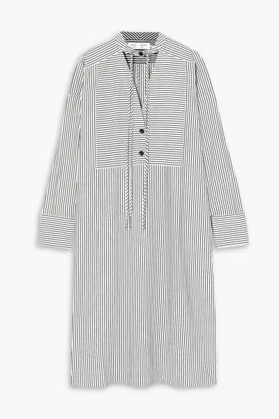 Креповая туника в полоску с вырезами Proenza Schouler Pswl, белый