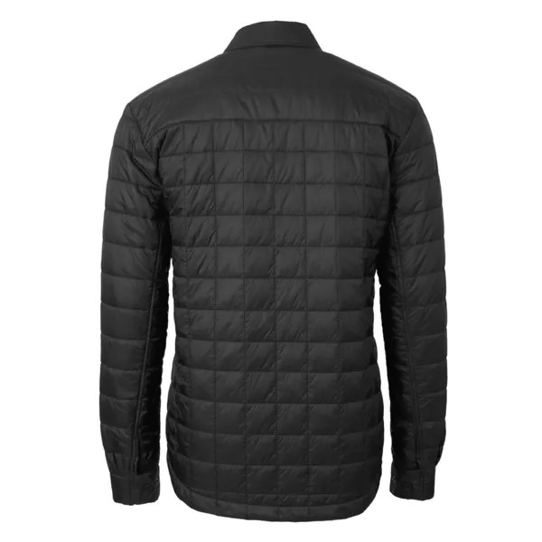 Мужская стеганая куртка-рубашка Rainier PrimaLoft с эко-утеплением Cutter & Buck, черный