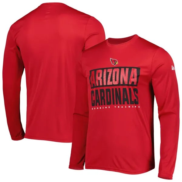 Мужская футболка New Era Cardinal Arizona Cardinals с длинным рукавом с аутентичными офсайдами