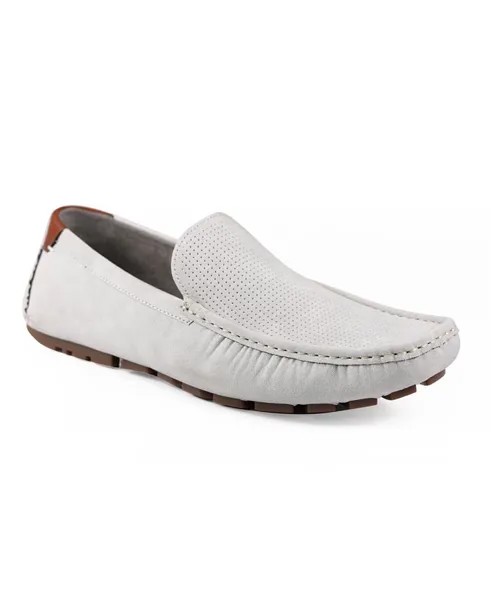 Мужские лоферы для вождения Alvie Moc Toe Tommy Hilfiger, цвет Light Gray Perf