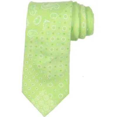 Мужской зеленый профессиональный галстук Tommy Hilfiger из хлопка с принтом O/S BHFO 4958