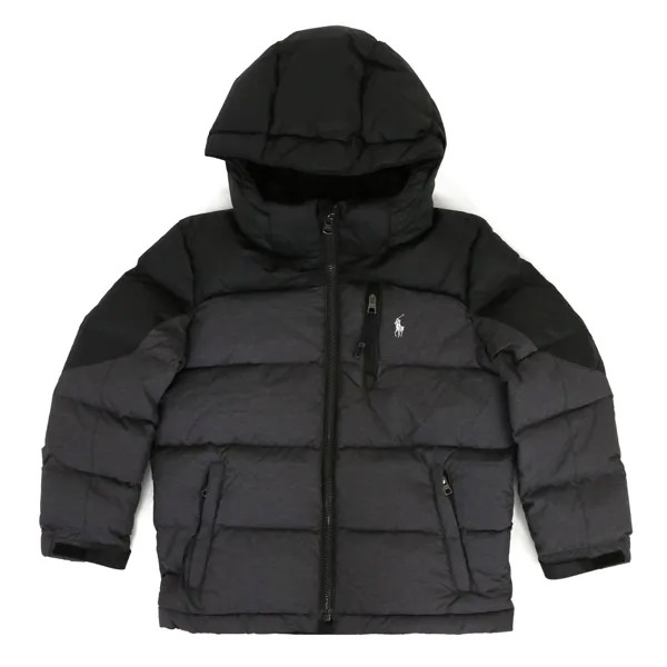 Polo Ralph Lauren Boy Пуховик с капюшоном и капюшоном - серый, черный - размер (2-7)