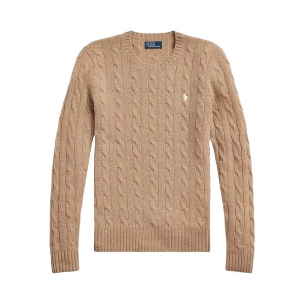 Свитер Polo Ralph Lauren Logo Cable Knit Sweater, цвет Camel Melange