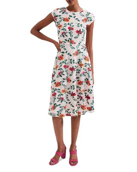 Платье Тиа с вышивкой HOBBS LONDON, цвет Pink