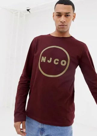 Лонгслив сливового цвета с логотипом Nudie Jeans Co Orvar-Фиолетовый