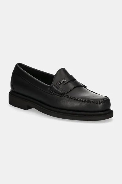 Кожаные мокасины STEP Karl Lagerfeld, черный