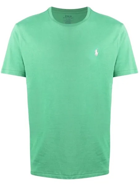 Polo Ralph Lauren футболка с вышитым логотипом, зеленый