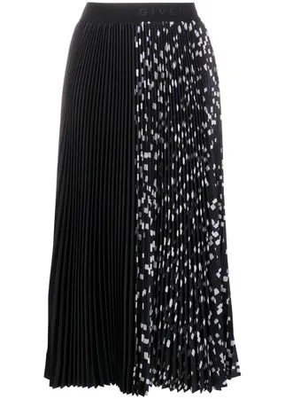 Givenchy плиссированная юбка с логотипом