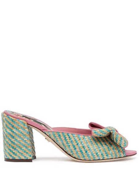 Dolce & Gabbana мюли из рафии с бантом