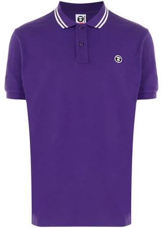 AAPE BY *A BATHING APE® рубашка поло с вышитым логотипом
