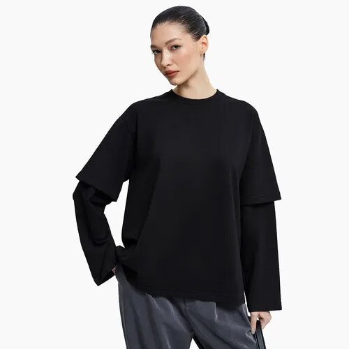 Лонгслив TOPTOP, размер XS, черный