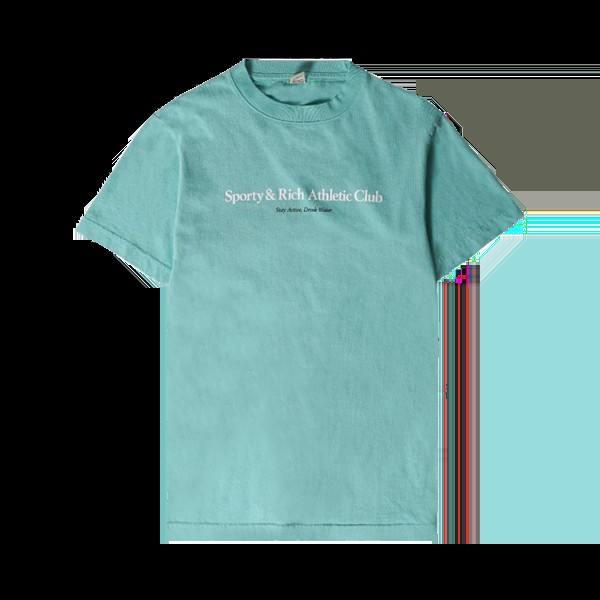 Рубашка Sporty & Rich Athletic Club T 'Aqua/White', синий