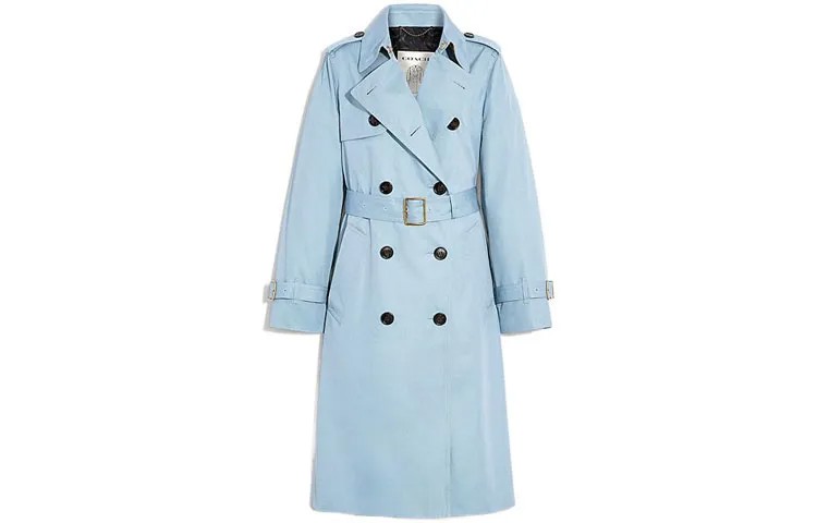 Женский тренч COACH, цвет Blue