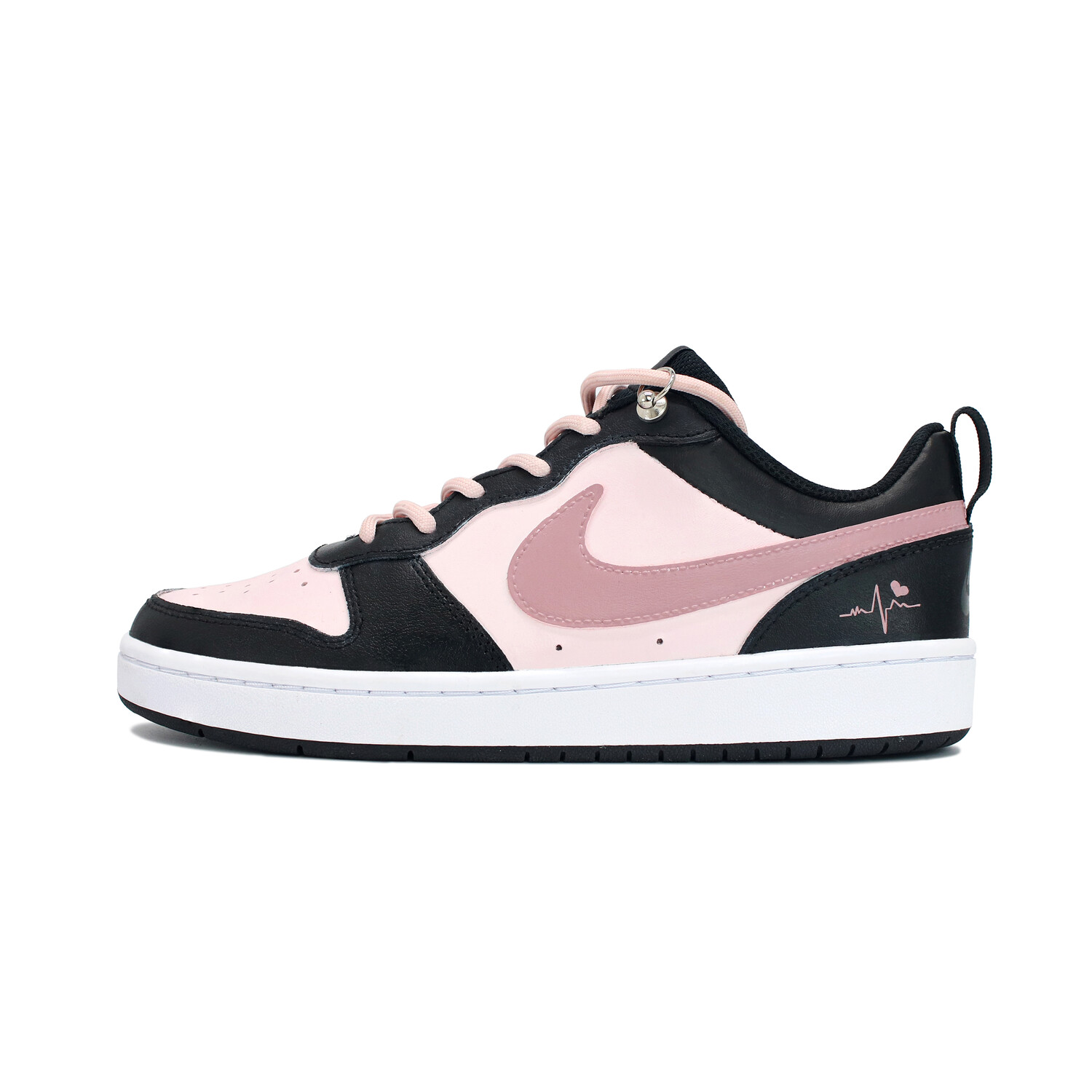 Кроссовки Nike Court Borough Skateboarding Shoes Women's Low-top Pink/Black, черный/розовый
