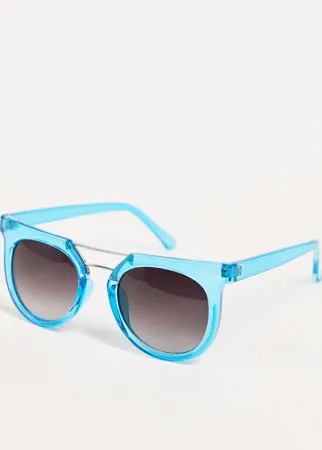 Солнцезащитные очки в массивной оправе Jeepers Peepers-Голубой