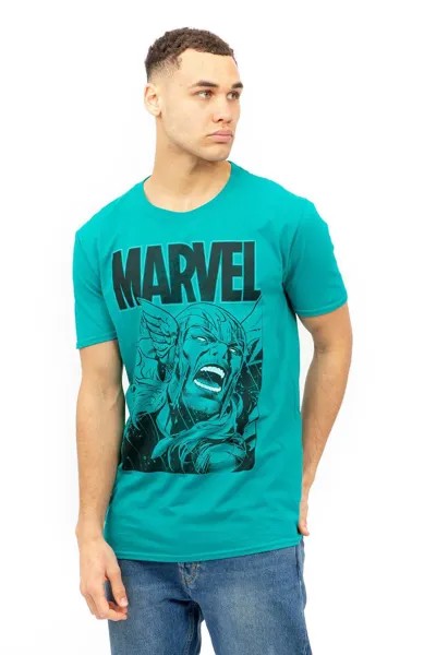 Хлопковая футболка «Тор» Marvel, зеленый
