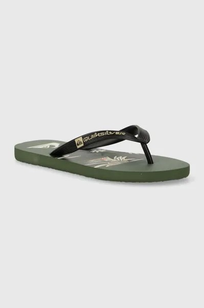 Шлепки Quiksilver, зеленый