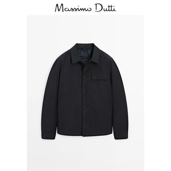 Куртка мужская Massimo Dutti с лацканами, темно - синий