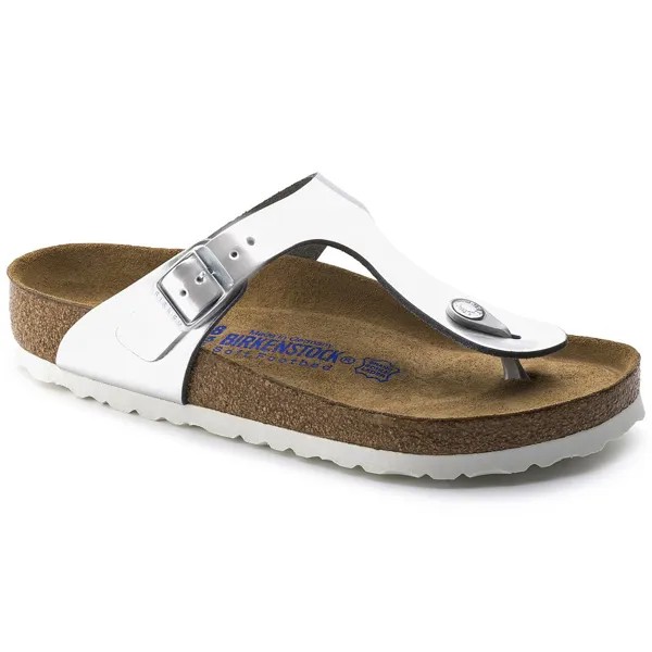 Сандалии Birkenstock Gizeh soft insole, серебряный