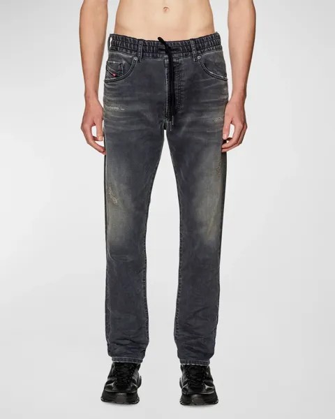 Мужские спортивные джинсы из денима D-Krooley Jogg L.32 темно-серого цвета Diesel, цвет Black