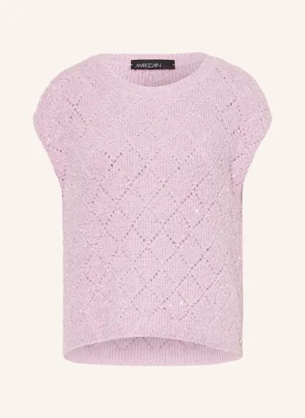 Свитер-жилет с пайетками Marc Cain, розовый
