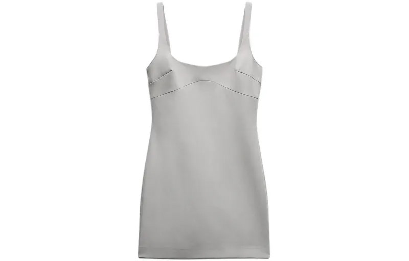 Платье без рукавов женское серое Zara