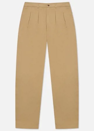 Мужские брюки Universal Works Double Pleat Twill, цвет бежевый, размер 30