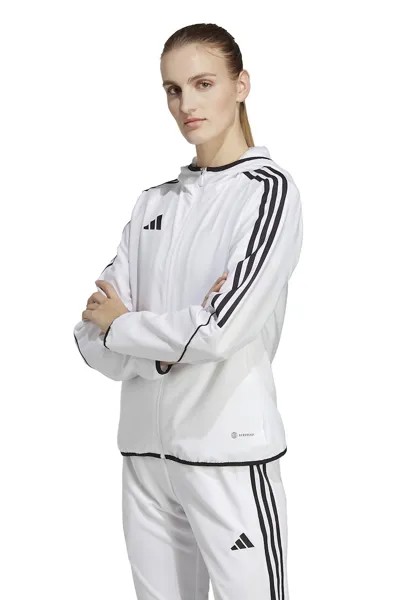 Футбольная куртка Tiro23 на молнии Adidas Performance, белый
