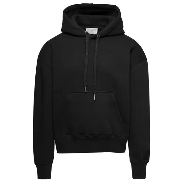 Футболка black cotton hoodie Ami Paris, черный
