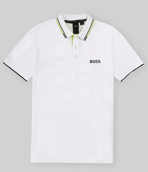 Рубашка поло с короткими рукавами BOSS Performance Stretch Paddy Pro Hugo Boss, белый