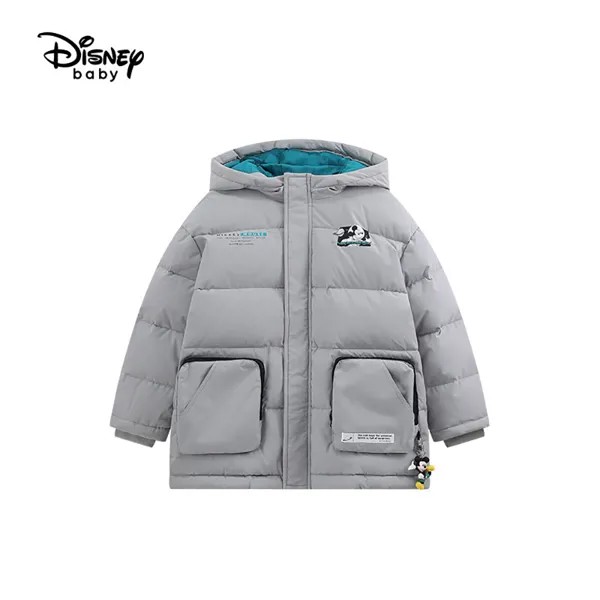 Детская одежда Disney, пуховик для мальчиков, детская зимняя теплая одежда, новинка 2021, плотные пальто в западном стиле с Микки Маусом