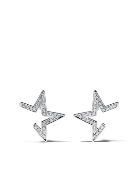 TASAKI серьги Abstract Star из белого золота с бриллиантами