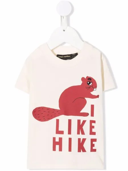 Mini Rodini футболка Beaver Hike из органического хлопка