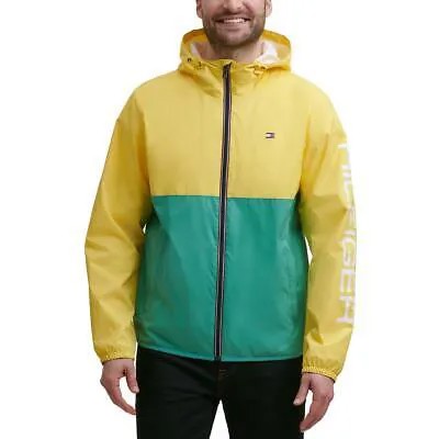 Мужской желтый плащ Tommy Hilfiger с капюшоном для холодной погоды Верхняя одежда XL BHFO 5978