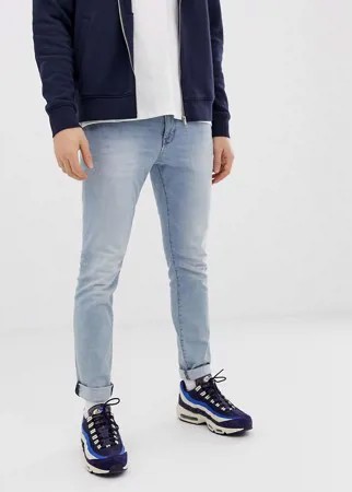 Голубые джинсы скинни с заниженной талией Esprit-Синий