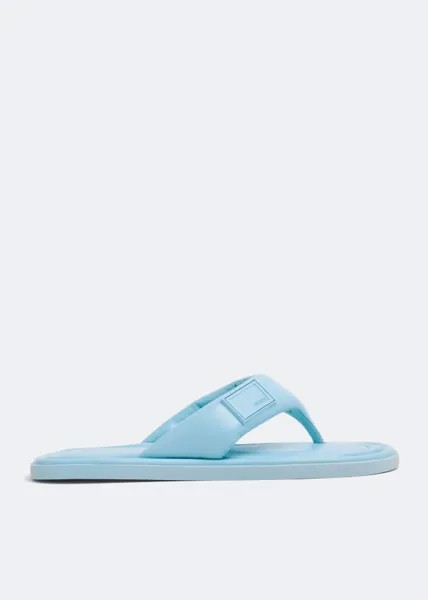 Сандалии SCHUTZ Leather flip-flop sandals, синий